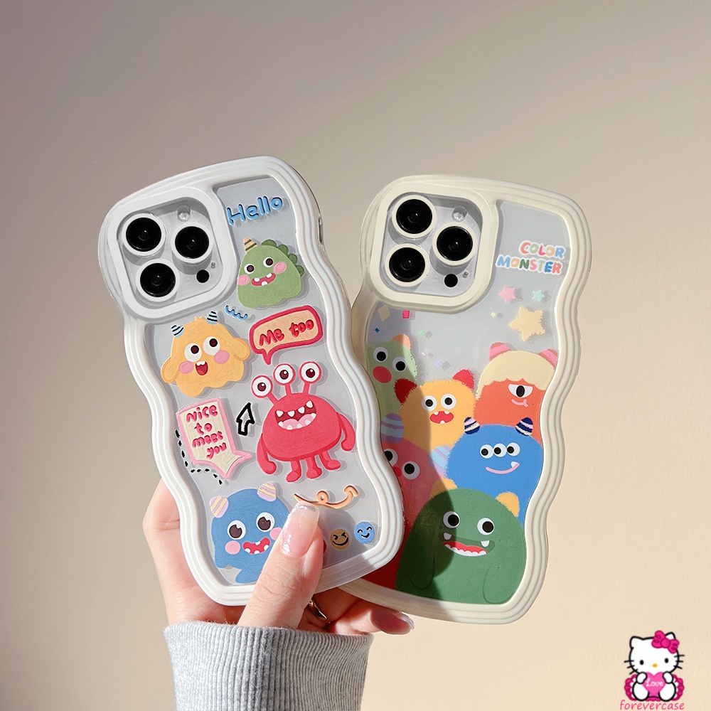 Soft Case Motif Kartun Monster Untuk Oppo A15 A57 2022 A3s A7 A54 A16 A5s A16s A12 A53 A33 2020 A12E A11K A35 A32