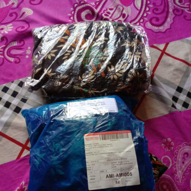 Qnunbatik Batik Family/keluarga Gamis Muslim Salma Toska