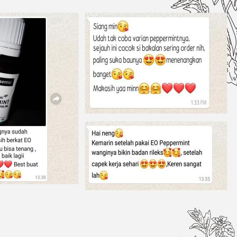 ☑ Natuna Peppermint Essential Oil Minyak Essensial Atsiri Aroma Terapi EO Diffuser Difuser Humidifie