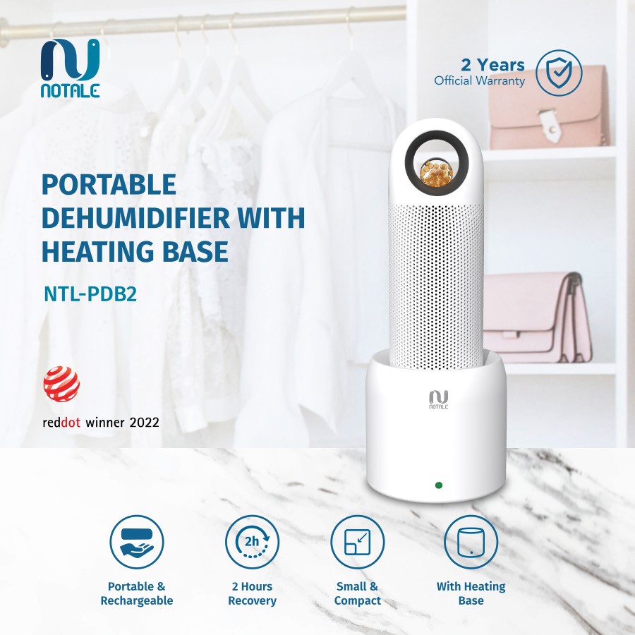 Notale Portable Dehumidifier Dryer Serap Kelembapan Lembab Heating