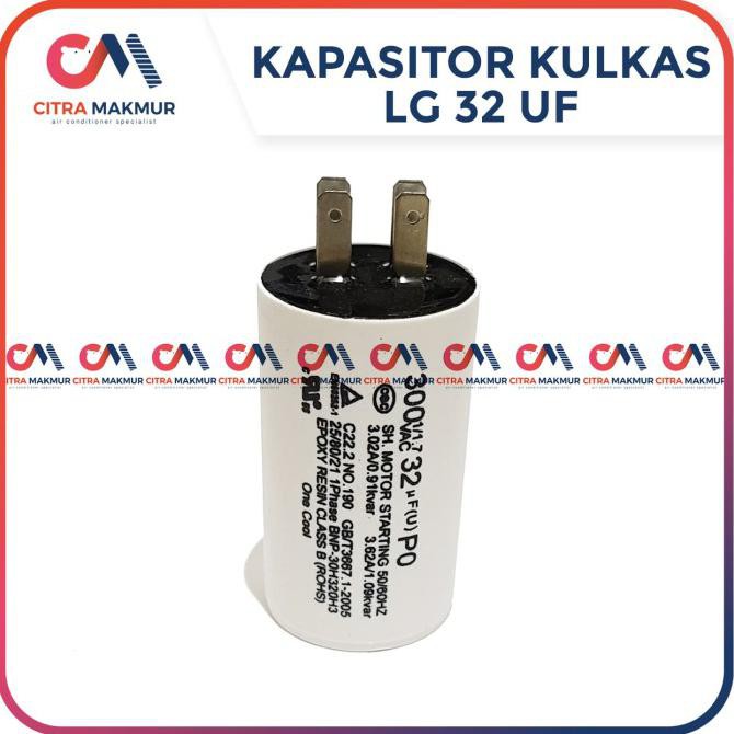 Kapasitor Kulkas 32 uF LG Capasitor 32uf refrigerator 1 2 pintu putih