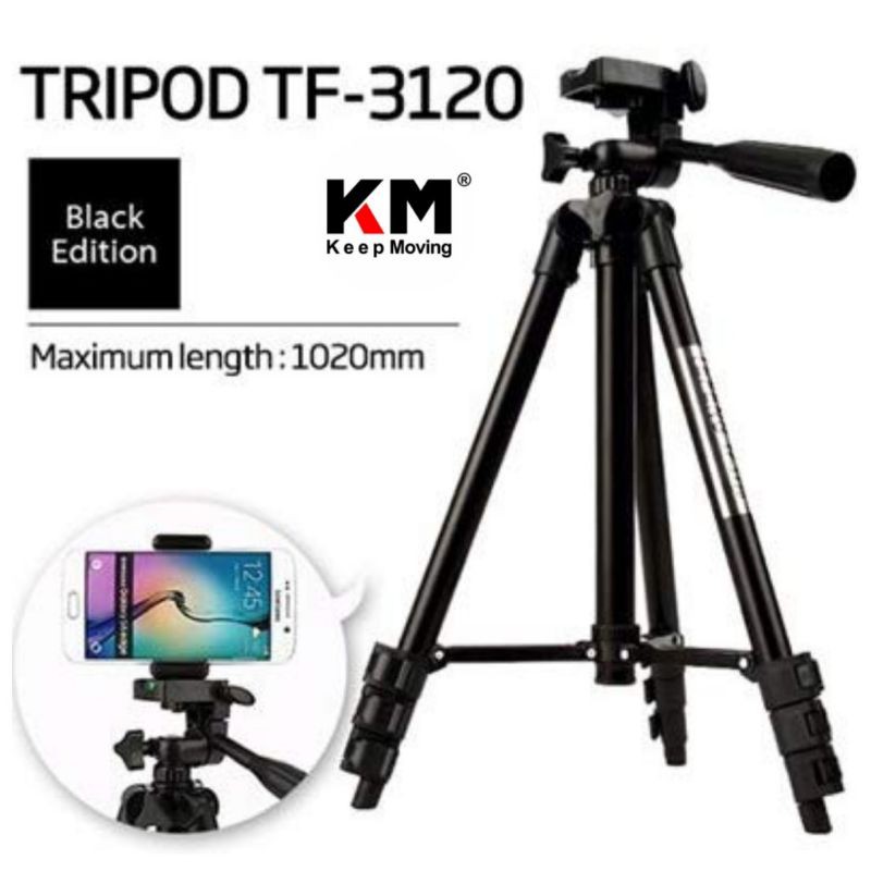 Tripod 3120 1M Black Tripod 1M Plus Holder U Setara Weifeng Teefang