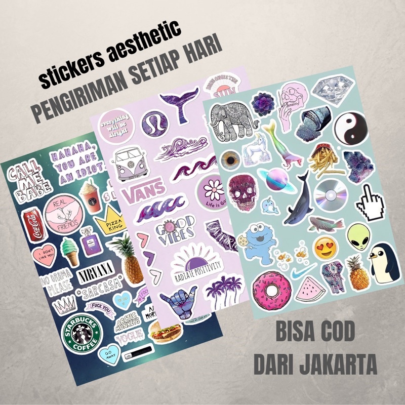 

(BISA COD) Stiker Aesthetic/ Stiker Tumblr/ Stiker HP/ Stiker Jurnal/ Stiker Laptop