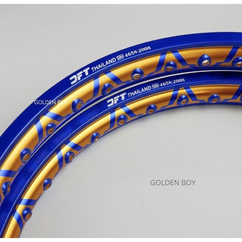 Velg DFT twotone v-line 1 set 140/140 depan belakang ring 17 Dft pro thailand