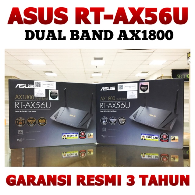 ASUS RT-AX56U AX1800 DUAL BAND SMART WI-FI 6 GIGABIT Router AiMesh [ ASUS OFFICIAL STORE SURABAYA ]