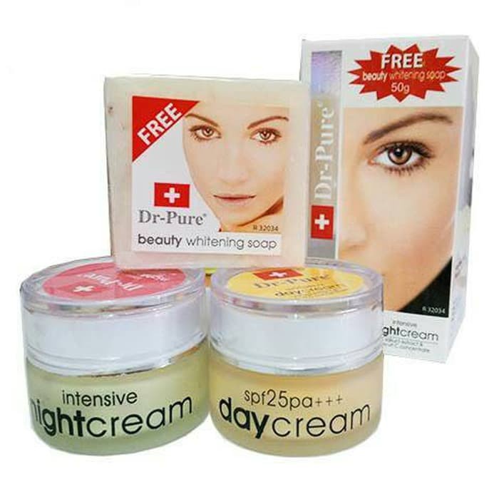 DR PURE night cream/ day cream / sabun 1 set cream pencerah wajah BPOM 100% ORIGINAL