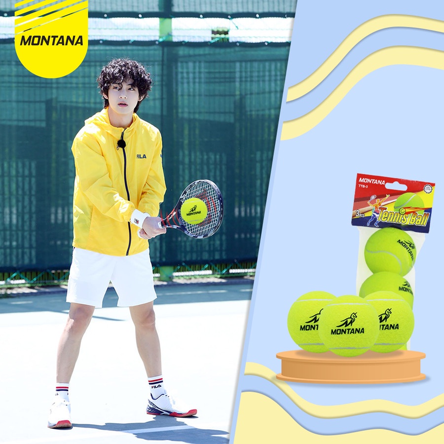 KeiKei Montana Tennis Ball Bola Tenis isi 3 Bola Kasti