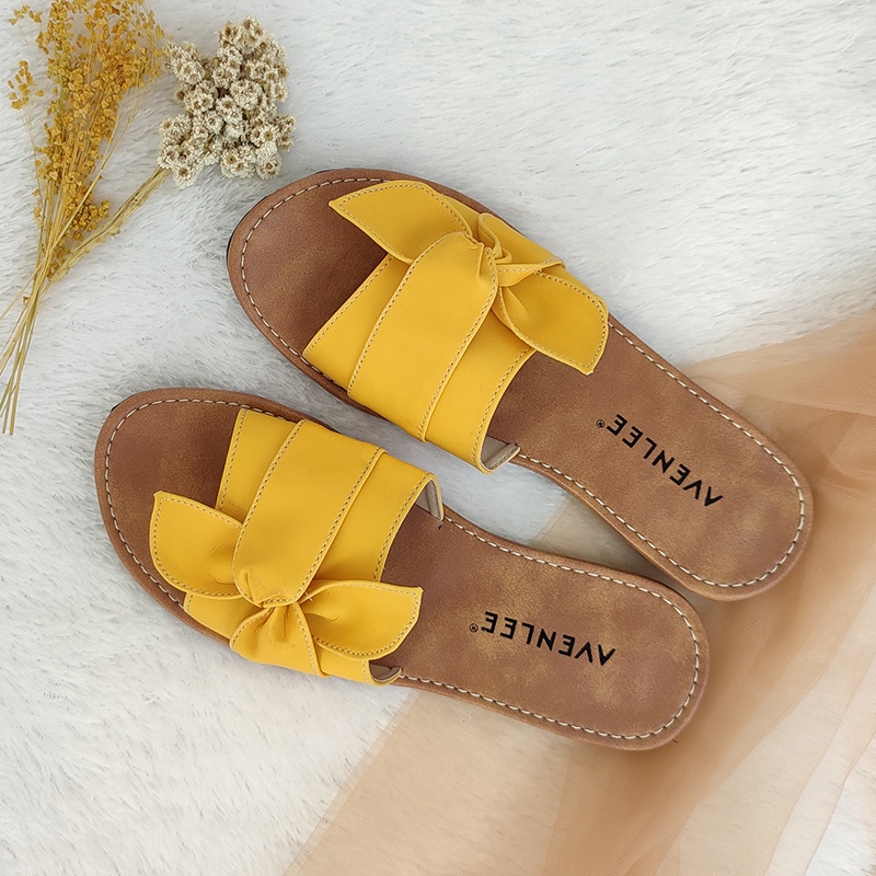 Sandal Wanita Pita Cantik Slop Sol Karet Flat Anti Licin