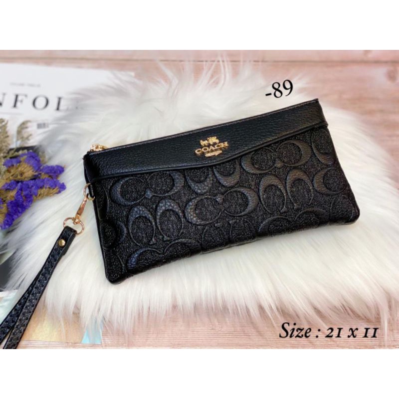 fashion branded dompet panjang,pouch hpo motif coach 2072