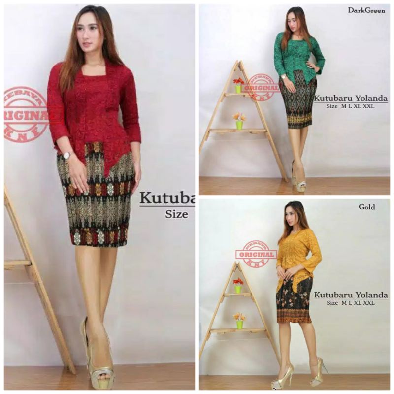 SET KEBAYA KUTU BARU KEBAYA BRUKAT MODERN KEBAYA BUSUI