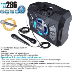 Speaker Aktif  Dazumba DW 286 Portable Bluetooth   Spekaer For Karaoke And Radio DW286 FREE MIC
