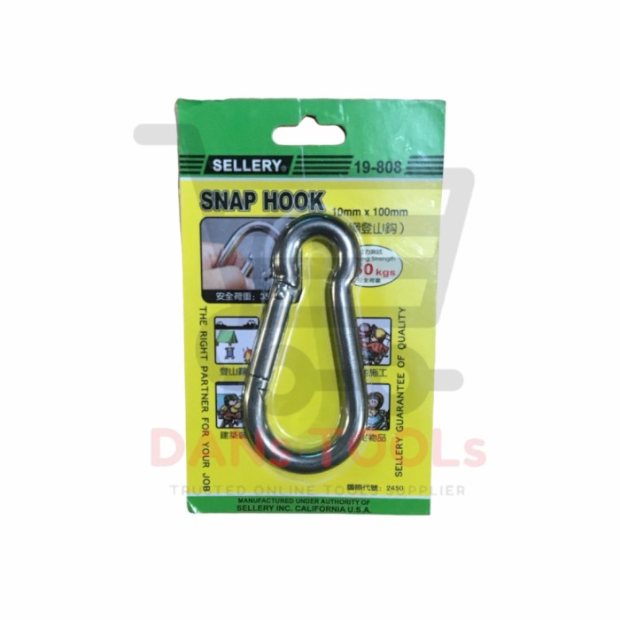 Snap Hook SELLERY Stainless Steel 10 x 100 mm 19-808 - Carabiner