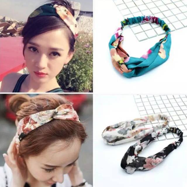 BANDANA SILANG ALA KOREA BANYAK MOTIF