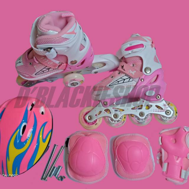 Sepatu roda anak  full set Murah roda nyala