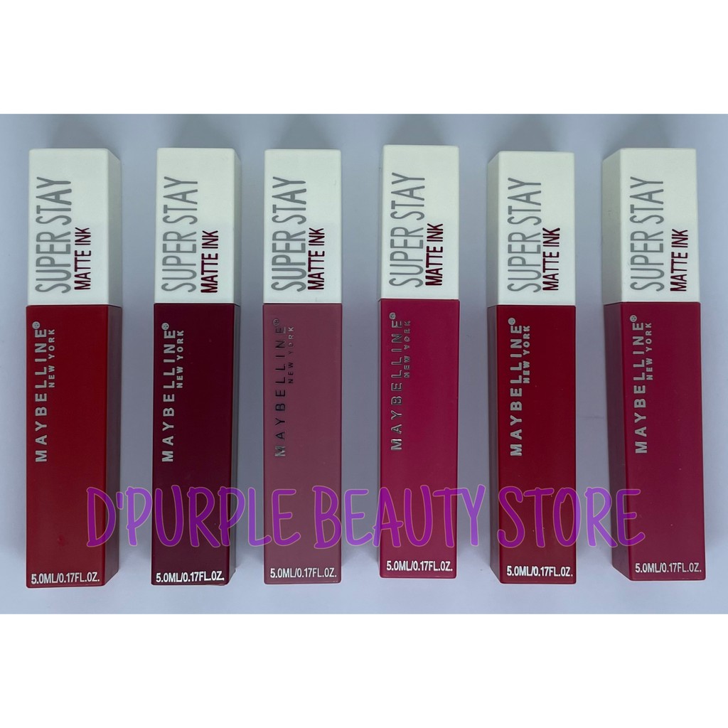 ( Lusinan ) Lipcream Maybelline Super Stay 12 Pcs Warna Sesuai Gambar ( Real Pict )