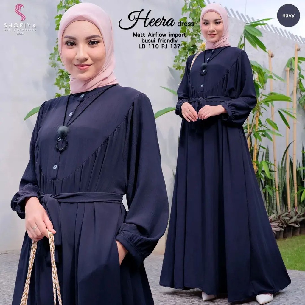HEERA DRESS BL CRINKLE LD 108 CM PB 137 CM KANCING HIDUP / BUSUI BAJU  GAMIS DRES TERBARU SIMPLE ELEGAN NYAMAN DI PAKAI HARGA TERJANGKAU NYAMAN DI PAKAI DAN COCOK UNTUK SEGALA AKTIFITAS BAJU DRES 2022