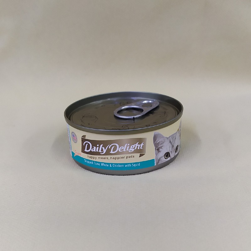 

DAILY DELIGHT PURE TUNA & CHICKEN, SQUID 80 GR nett