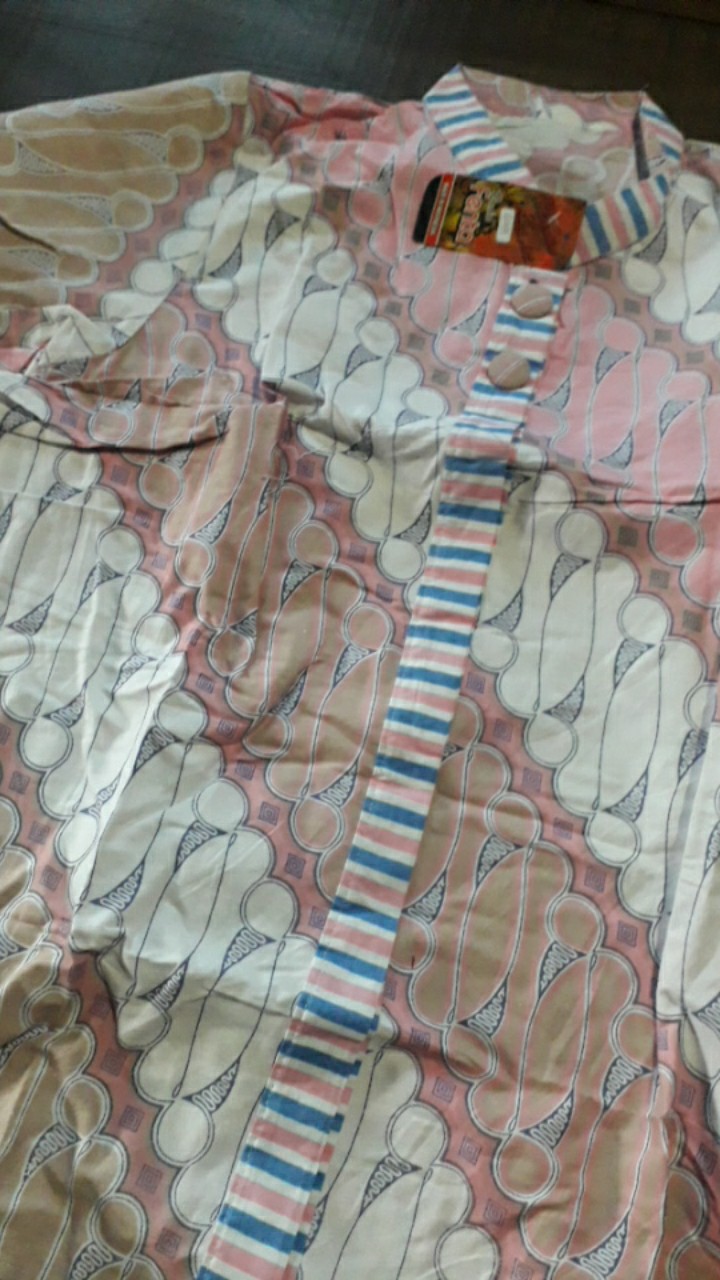 Gera Blouse Batik Parang Soft Natasha Warna Pastel Cantik Kondangan Pesta Kantoran