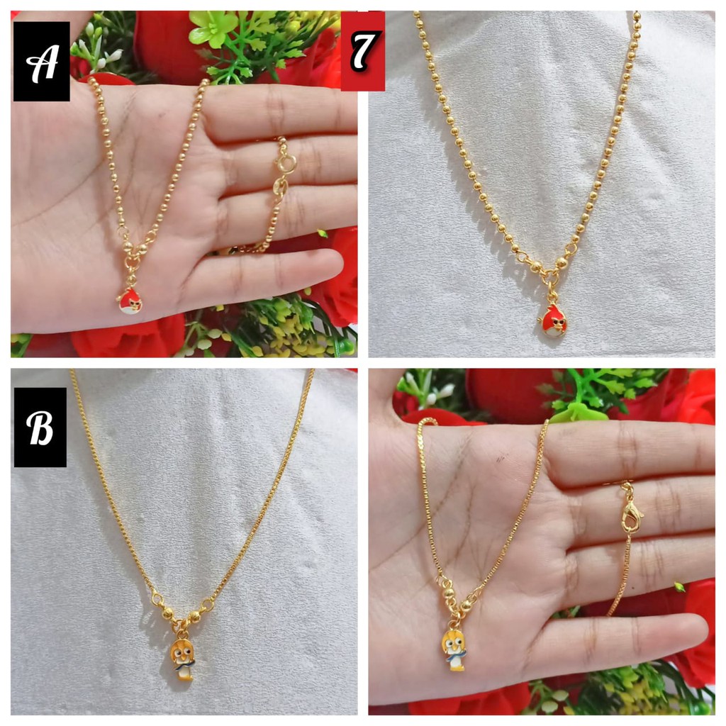 Kalung Anak Hello Kitty gold silver (COD)