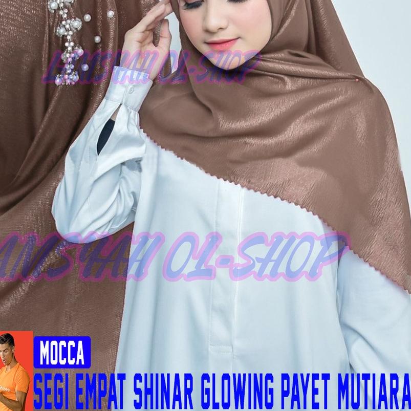 ♘ HIJAB SEGI EMPAT SHINAR PAYET MUTIARA/ KERUDUNG PESTA SHINAR PAYET MUTIARA / JILBAB SEGI EMPAT SHI