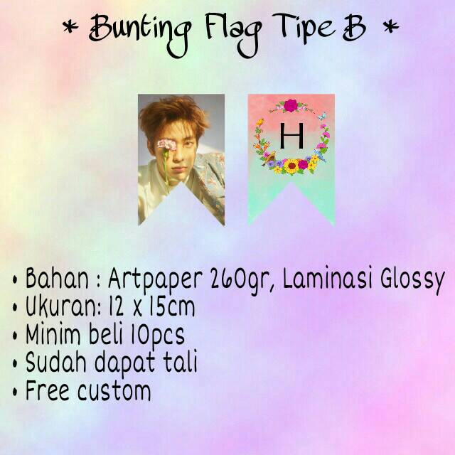 BUNTING FLAG TIPE B (Harga per lembar)