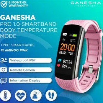 Ganesha Pro 1.0 Body Temperature Mode Smartband Waterproof Original