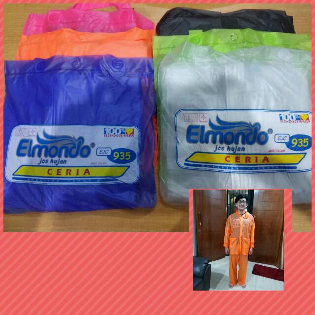 Jas Hujan Setelan Termurah Elmondo Ceria 935 (Warna Acak / Random)