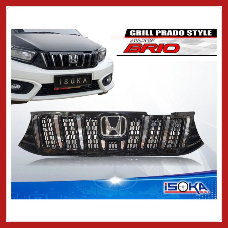 Grill Brio New 2018up Model Prado Hitam Glossy