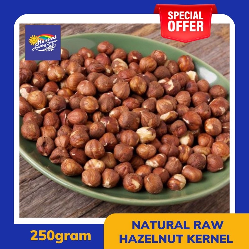 Natural Raw Hazelnut 250Gram ( Mentah )