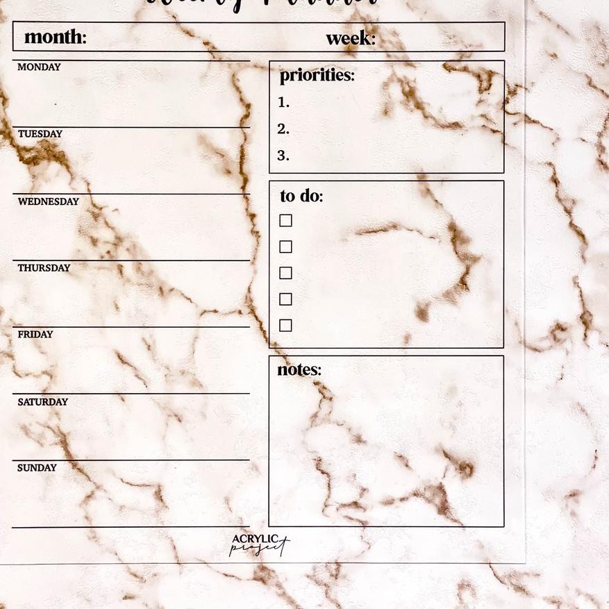 

● Acrylic Weekly Planner B Akrilik ♪