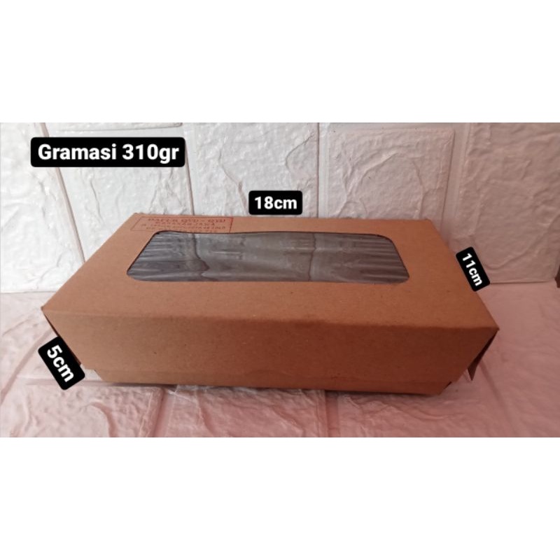 Paper Lunch Box Kraft Window M Laminasi Gramasi 310gr / Kotak Dus Nasi Kraft