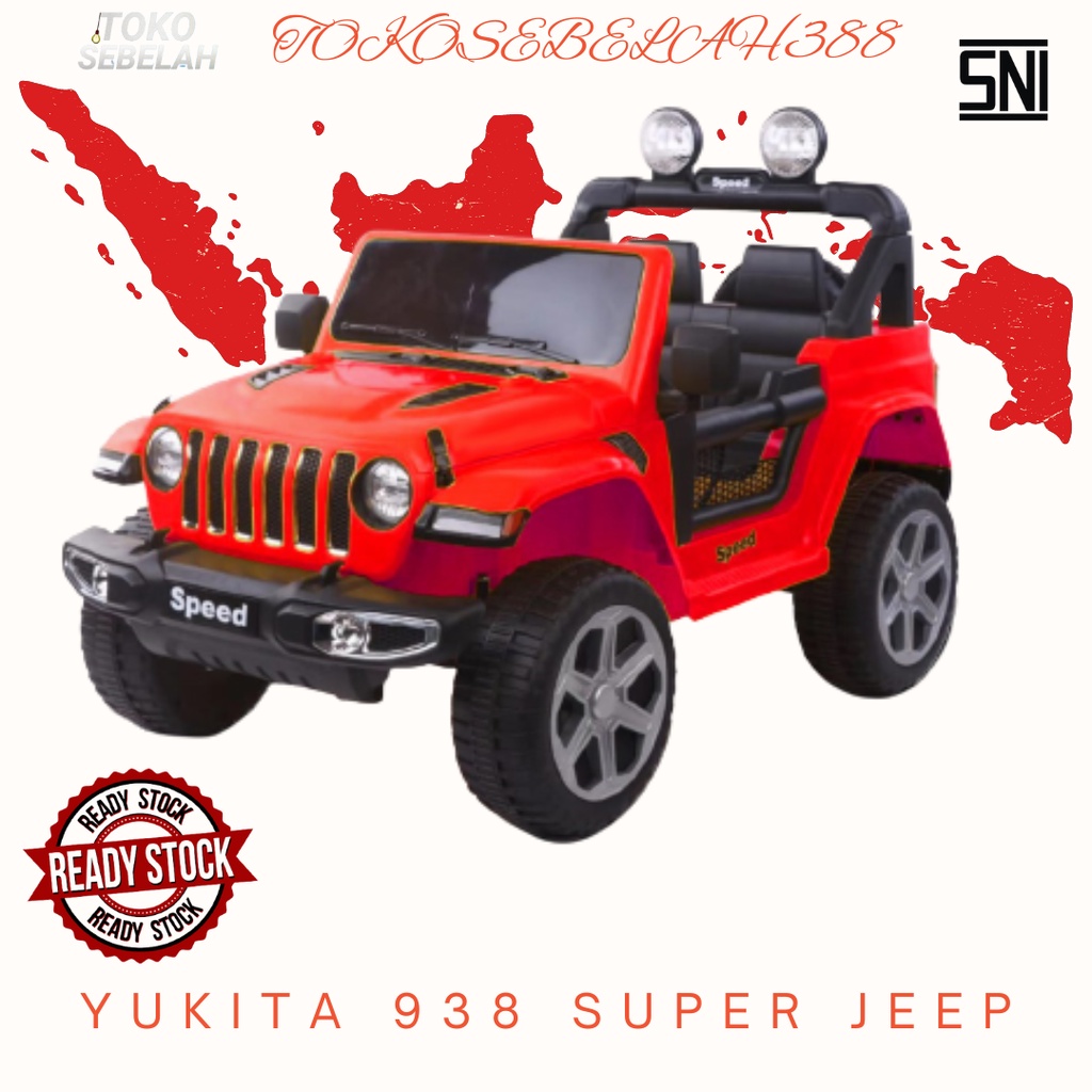 Mainan Mobilan Anak Mobil Aki Jeep YUKITA 938 12 Volt Non Paint