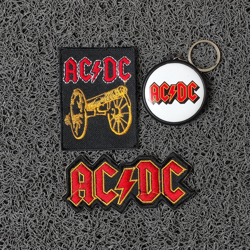 PATCH BORDIR ACDC SATU PAKET BACKPATCH BORDIR EMBLEM BESAR PATCH MUSIK