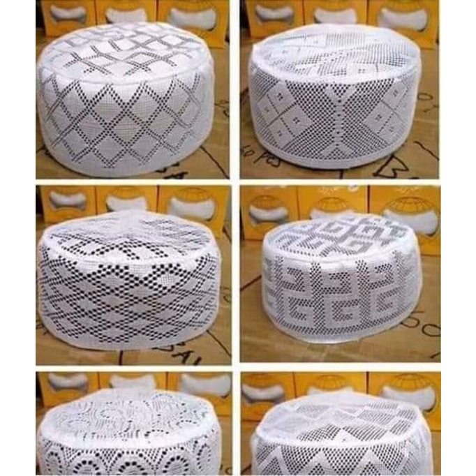 PECI PUTIH MOTIF JARING, PECI PUTIH POLOS MIUSLIM