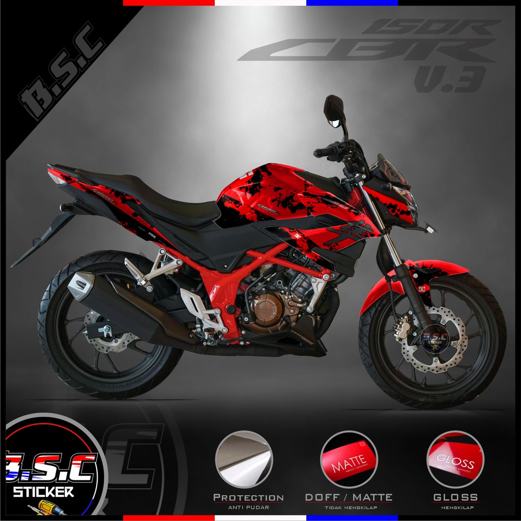 Decal FULL BODY Sticker CB 150R / CB150R / NEW 2018 CB 150R V.3 Motif Hayabusa Red