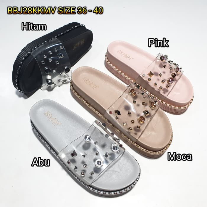 jelly sandal wedges barabara slop sendal karet import BBJ28KKMV