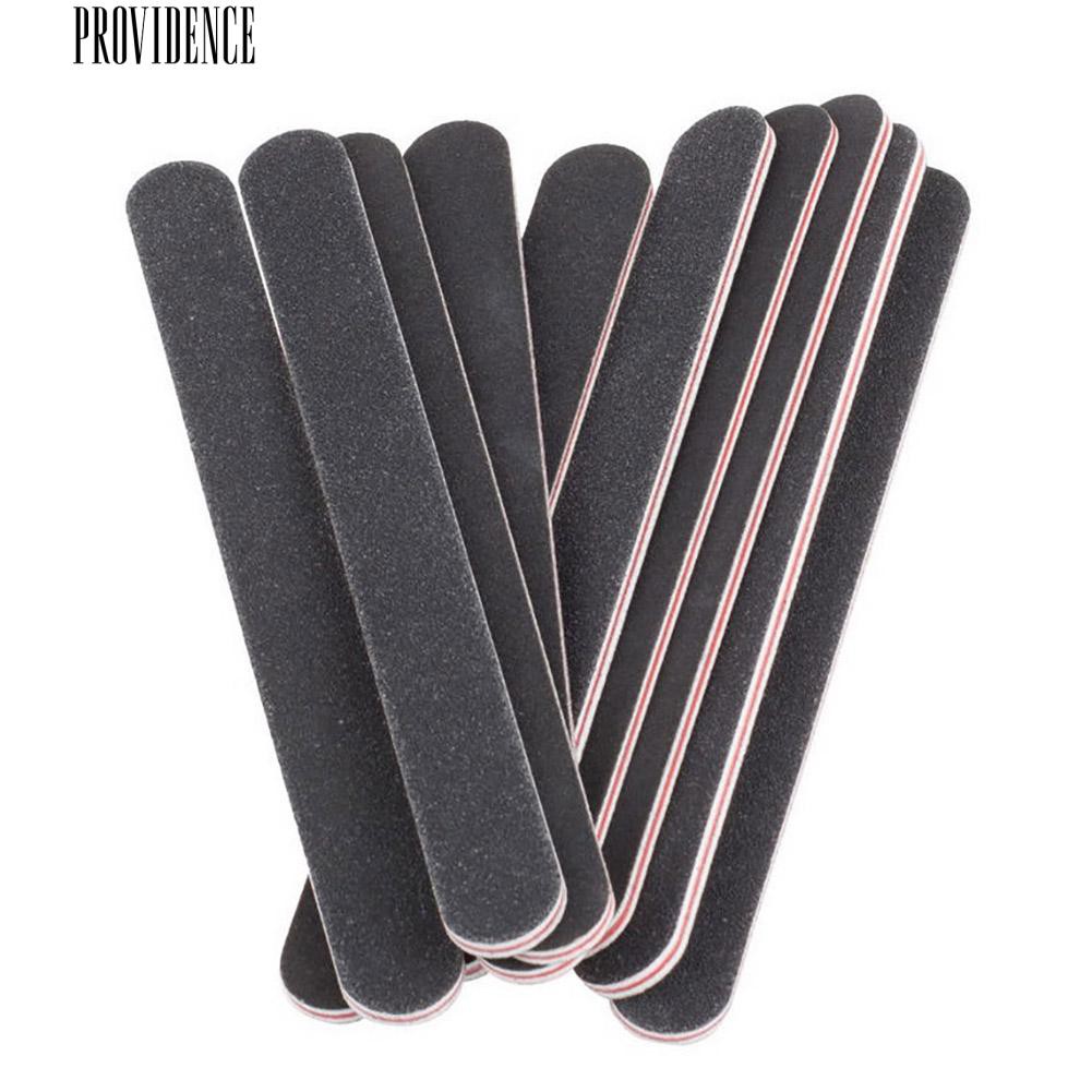 [Bayar Di Tempat]  10 Pcs Nail File Sanding 100/180 Round Grit untuk Nail Art Tips Manicure Tool