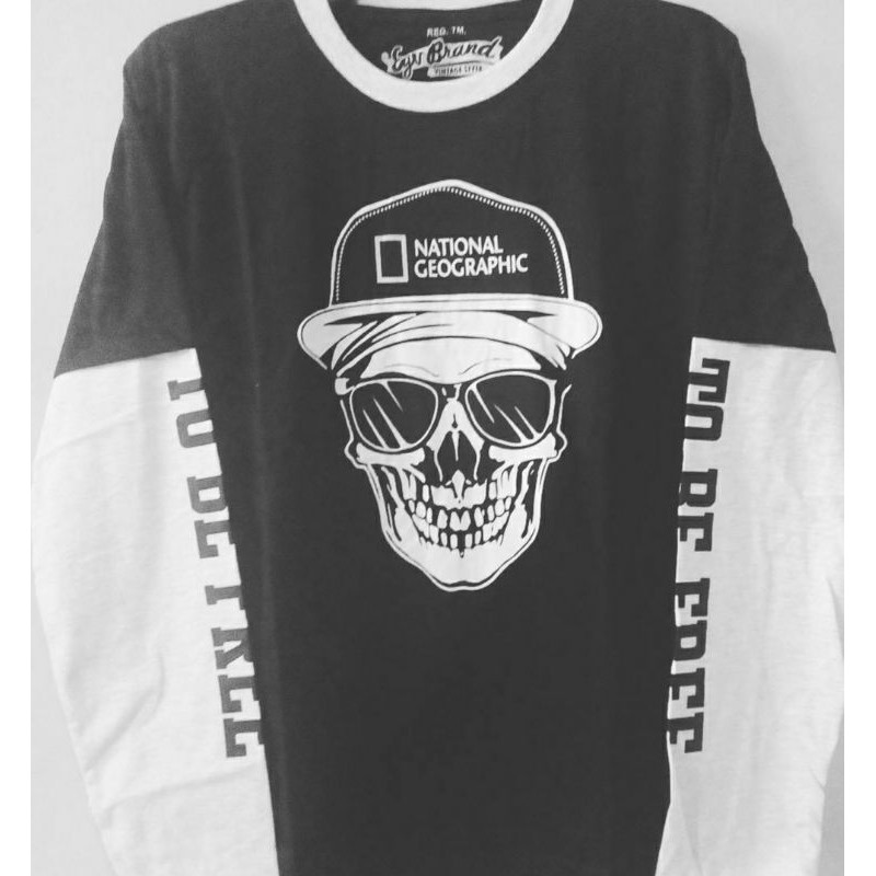 Kaos National Geographic(skull) Lengan Panjang