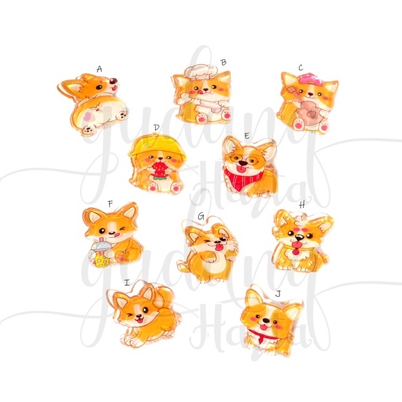 Jedai Rambut Mini Corgi Hairclip Motif Anjing Lucu GH 213862