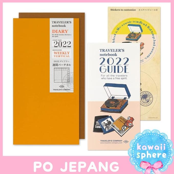 

Office & Stationery | Buku Tulis | Travelers Notebook Refill 2022 Weekly Vertical | Regular Size | Midori | Best Seller