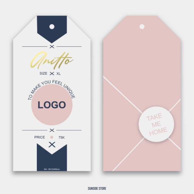 

Hangtag free design kertas ivory