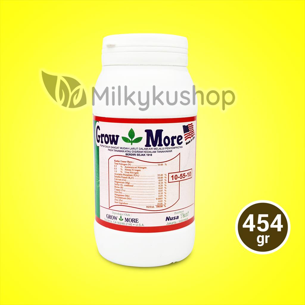 PUPUK GROWMORE 10-55-10 NPK AKAR BUNGA BUAH 454 GRAM KEMASAN BOTOL