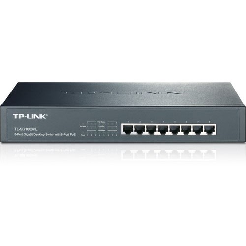 INTRED TP-LINK TL-SG1008PE 8-Port Gigabit Desktop/Rackmount Switch 8-Port PoE