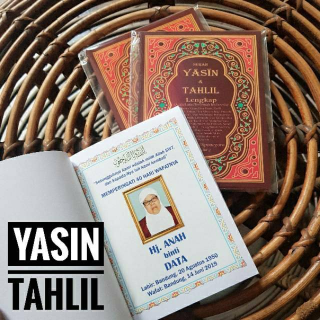 [YSC] BUKU YASIN Soft Cover Fadlilah atau Yasin Tahlil Souvenir Tahlilan 40 Harian Murah Foto Nama