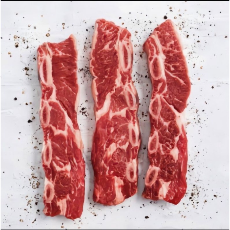 Iga sapi Iris Tipis / Kalbi Short Ribs Bone In Prime Aus @500 gr