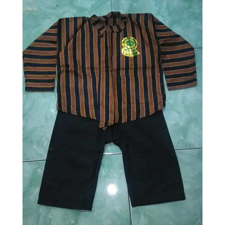 COD...!!! Setelan Baju Surjan Lurik Anak + Celana Panjang Hitam #Adat #Jawa #Tradisional