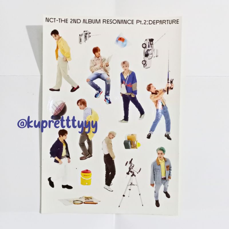 OFFICIAL STICKER & FOLDED POSTER NCT 2020 RESONANCE DEPARTURE VER