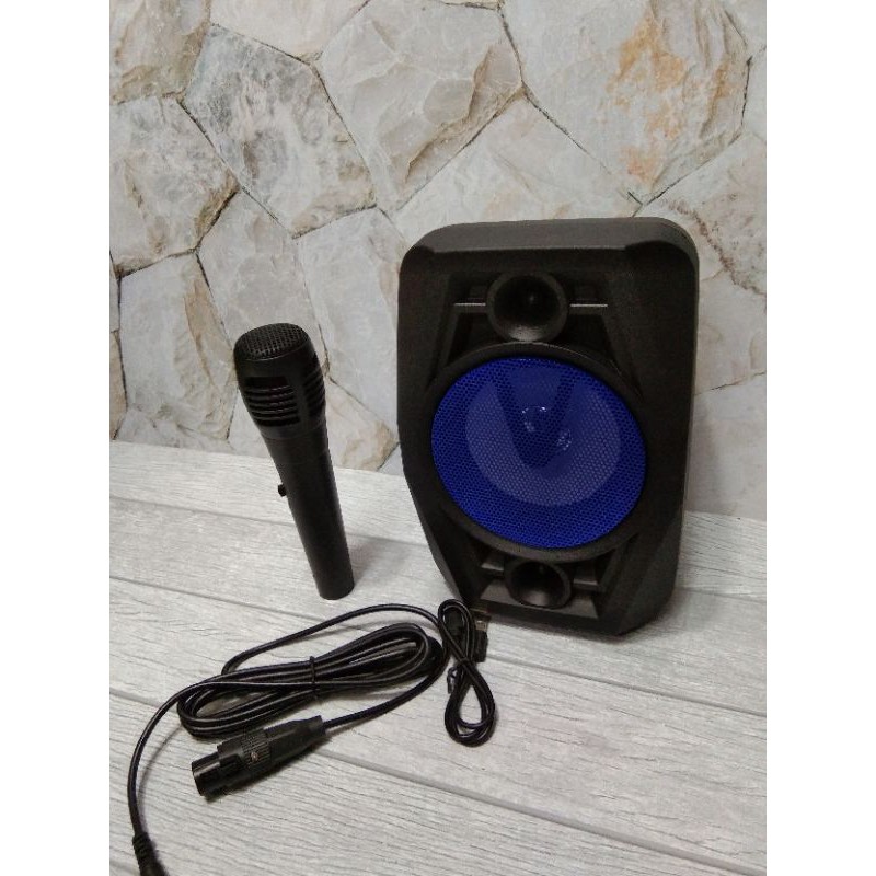 speaker Bluetooth karaoke F-416 bonus mic/speaker fleco terbaru f-416 free mic suara super bass