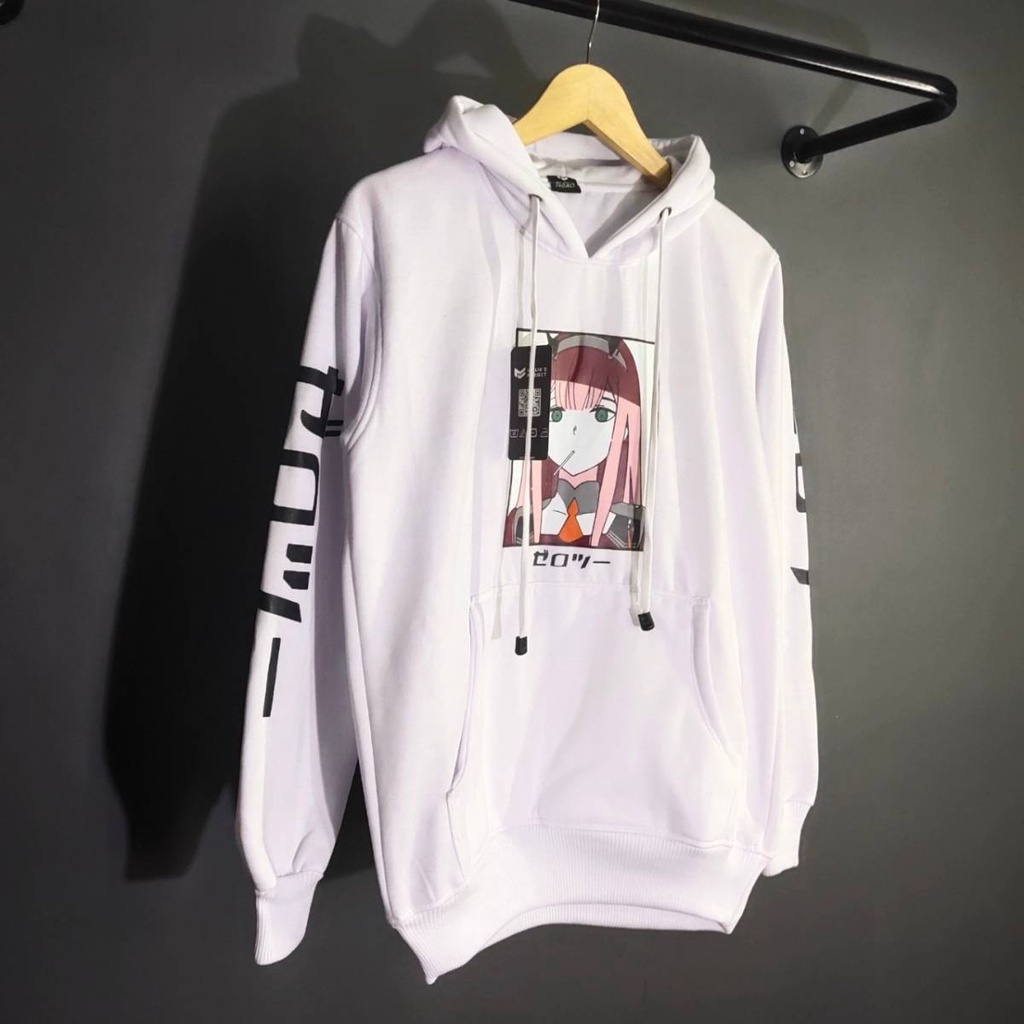 (BISA COD) Sweater Hoodie Zero Two Darling In The Franxx / Jaket Sweater Pria Terbaru 2021 Murah