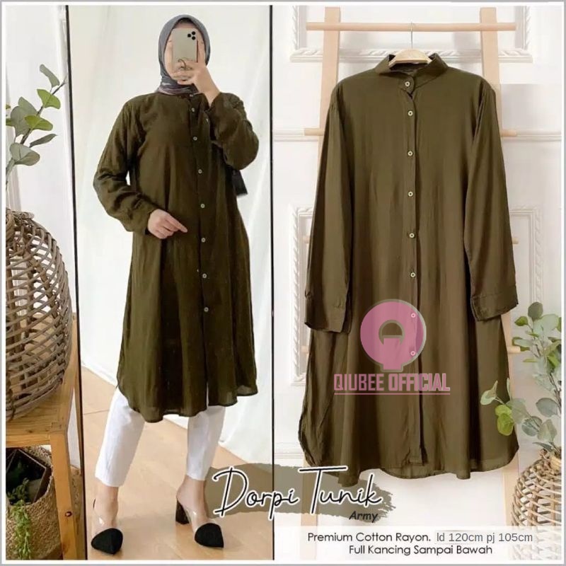 PROMO DORPI TUNIK/LONG TUNIK POLOS JUMBO RAYON PREMIUM